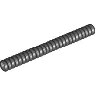 Lego trubka (trubička) žebrovaná průměr 7mm délka 9L, černá (4114744, 4275296)